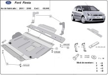 Plieninė variklio apsauga Ford Fiesta (2001-2008)