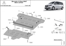 Plieninė variklio apsauga Mercedes V-Class W447, 2.2 D, 4x4 (2020-2026)