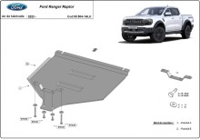 Aliumininė pavarų dėžės apsauga Ford Ranger Raptor (2023-2026)