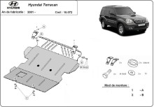Plieninė variklio apsauga Hyundai Terracan (2001-2007)