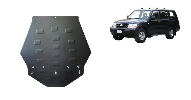 Plieninė pavarų dėžės apsauga Mitsubishi Pajero 3 (V60, V70) Vers. 2.0 (1999-2007)