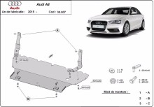 Plieninė variklio apsauga Audi A4 B9 All Road (2015-2026)