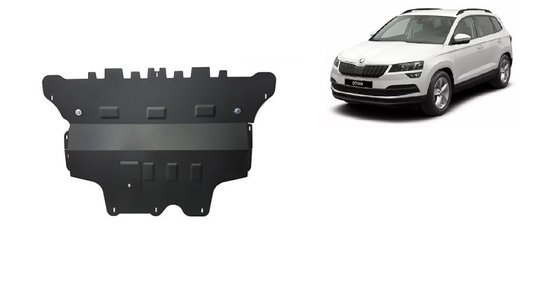 Plieninė variklio apsauga Skoda Karoq - mechaninė pavarų dėžė (2017-2026)