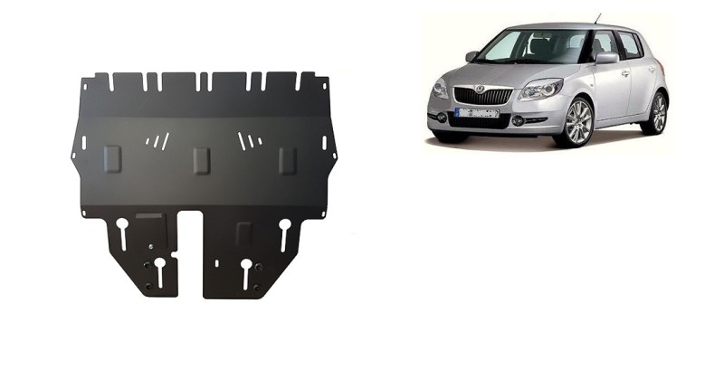 Plieninė variklio apsauga Skoda Fabia 2 (2007-2014)