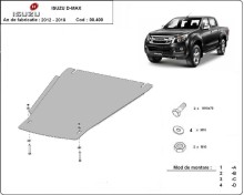 Plieninė pavarų dėžės apsauga Isuzu D-Max (2012-2019)