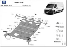 Aliumininė variklio apsauga Peugeot Boxer (2016-2026)