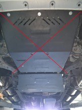 Plieninė pavarų dėžės ir reduktoriaus apsauga Volkswagen Amarok - V6 automat (2016-2022)