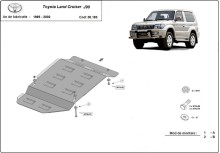 Plieninė pavarų dėžės apsauga Toyota Land Cruiser J90 - tik 3 durų versijai (1995-2002)