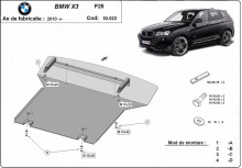 Plieninė variklio apsauga BMW X3 - F25 (2010-2017)