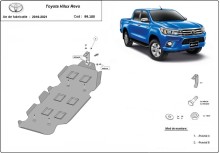 Plieninė kuro bako apsauga Toyota Hilux Revo (2016-2026)