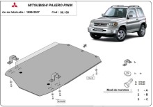 Plieninė pavarų dėžės apsauga Mitsubishi Pajero Pinin (1997-2007)