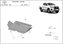 Plieninė variklio apsauga Toyota Hilux Invincible (2021-2026)