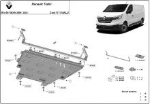 Aliumininė variklio apsauga Renault Trafic (2022-2026)