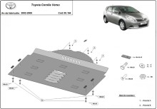 Plieninė katalizatoriaus apsauga Toyota Corolla Verso (2002-2008)