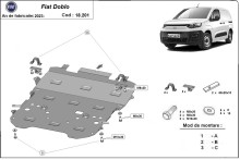 Plieninė variklio apsauga Fiat Doblo (2023-2026)