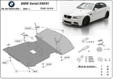 Plieninė variklio apsauga BMW 3 serija E90/91 (2004-2011)