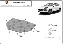 Plieninė pavarų dėžės apsauga Porsche Cayenne (2018-2026)