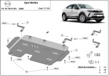 Plieninė variklio apsauga Opel Mokka (2019-2026)