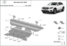 Plieninė variklio apsauga Mercedes GLC X253 (2015-2022)