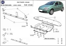 Plieninė variklio apsauga Fiat Punto (1999-2010)