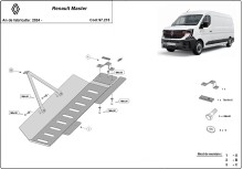 Plieninė katalizatoriaus apsauga Renault Master 4 (su Start-Stop sistema) (2024-2026)