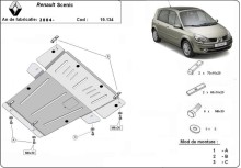 Plieninė variklio apsauga Renault Scenic (2004-2008)