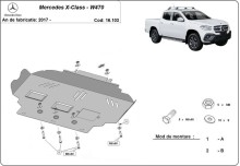 Plieninė variklio apsauga Mercedes X-Class (2017-2020)