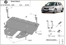 Plieninė variklio apsauga Skoda Fabia 2 (2007-2014)
