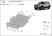 Aliumininė pavarų dėžės apsauga Toyota Land Cruiser 250 (2024-2026)