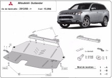 Plieninė variklio apsauga Mitsubishi Outlander (2012-2021)