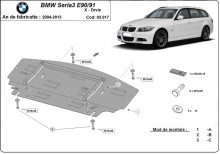 Plieninė radiatoriaus apsauga BMW 3 serija - E90 (2004-2013)