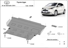 Plieninė variklio apsauga Toyota Aygo AB40 (2014-2022)
