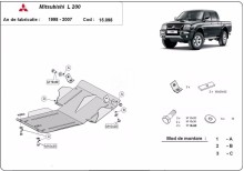 Plieninė variklio apsauga Mitsubishi L200 (1998-2007)