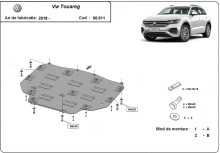 Plieninė pavarų dėžės apsauga VW Touareg (2018-2026)