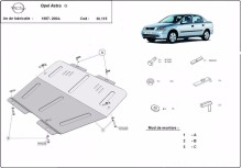 Plieninė variklio apsauga Opel Astra G (1997-2004)