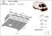 Plieninė variklio apsauga Citroen Jumper (2006-2016)