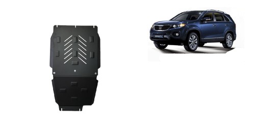 Plieninė pavarų dėžės ir reduktoriaus apsauga Kia Sorento (2006-2009) Plieninė pavarų dėžės ir reduktoriaus apsauga Kia Sorento (2006-2009)