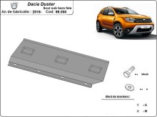 Plieninė priekinio bamperio apsauga Dacia Duster (2018-2024)