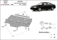 Plieninė automatinės pavarų dėžės apsauga Audi A6 (1997-2004)