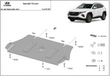 Plieninė variklio apsauga Hyundai Tucson (2021-2026)