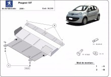 Plieninė variklio apsauga Peugeot 107 (2005-2014)