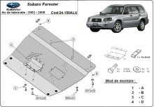 Aliumininė variklio apsauga Subaru Forester 2 (2002-2008)