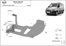 Plieninė katalizatoriaus apsauga Nissan Interstar (2010-2021)