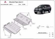 Plieninė variklio apsauga Mitsubishi Pajero Sport 2 (2008-2016)