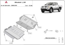 Plieninė variklio apsauga Mitsubishi L 200 (2005-2015)