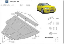 Plieninė variklio apsauga Peugeot 306 (1994-2002)