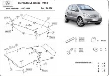 Plieninė variklio apsauga Mercedes A-Classe W168 (1997-2004)