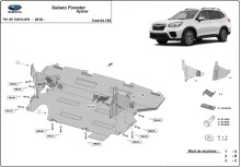 Plieninė variklio apsauga Subaru Forester - hybryda (2018-2026)