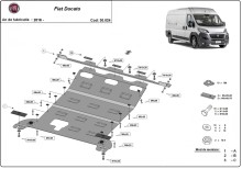Plieninė variklio apsauga Fiat Ducato (2016-2026)
