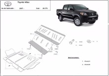 Plieninė variklio apsauga Toyota Hilux (2004-2015)